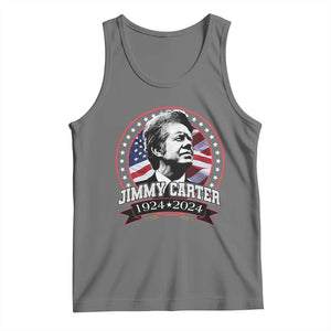 39th President Jimmy Carter Tank Top USA Legacy American Flag TS02 Black Heather Print Your Wear