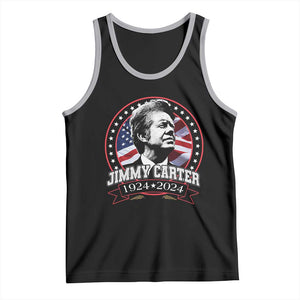 39th President Jimmy Carter Tank Top USA Legacy American Flag TS02 Black Athletic Heather Print Your Wear