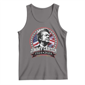 39th President Jimmy Carter Tank Top USA Legacy American Flag TS02 Deep Heather Print Your Wear