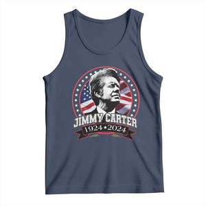 39th President Jimmy Carter Tank Top USA Legacy American Flag TS02 Navy Print Your Wear