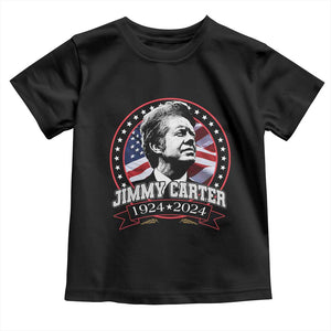 39th President Jimmy Carter Toddler T Shirt USA Legacy American Flag TS02 Black Print Your Wear