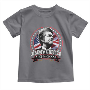 39th President Jimmy Carter Toddler T Shirt USA Legacy American Flag TS02 Charcoal Print Your Wear