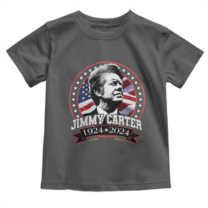 39th President Jimmy Carter Toddler T Shirt USA Legacy American Flag TS02 Dark Heather Print Your Wear