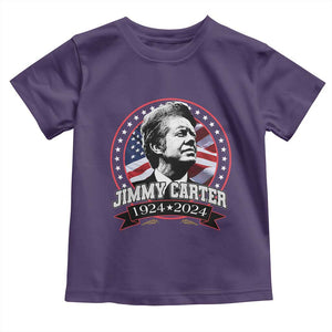 39th President Jimmy Carter Toddler T Shirt USA Legacy American Flag TS02 Purple Print Your Wear