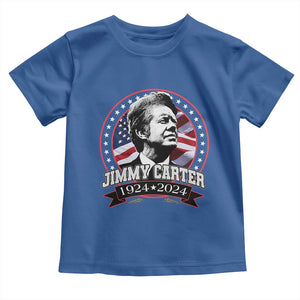 39th President Jimmy Carter Toddler T Shirt USA Legacy American Flag TS02 Royal Blue Print Your Wear