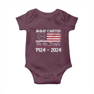 39th President Jimmy Carter Baby Onesie USA Legacy We The People Betsy Ross Flag TS02 Maroon Print Your Wear