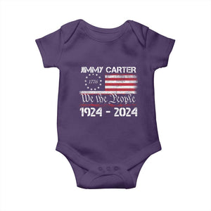 39th President Jimmy Carter Baby Onesie USA Legacy We The People Betsy Ross Flag TS02 Purple Print Your Wear