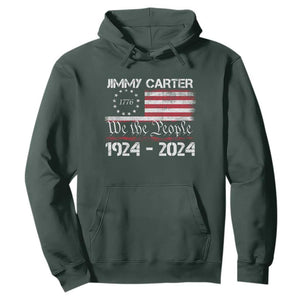 39th President Jimmy Carter Hoodie USA Legacy We The People Betsy Ross Flag TS02 Dark Forest Green Print Your Wear