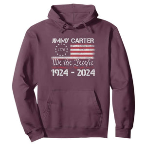 39th President Jimmy Carter Hoodie USA Legacy We The People Betsy Ross Flag TS02 Maroon Print Your Wear