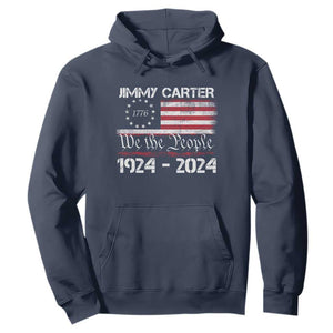 39th President Jimmy Carter Hoodie USA Legacy We The People Betsy Ross Flag TS02 Navy Print Your Wear