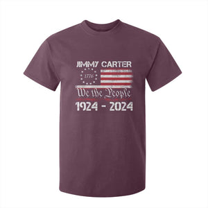 39th President Jimmy Carter T Shirt For Kid USA Legacy We The People Betsy Ross Flag TS02 Maroon Print Your Wear