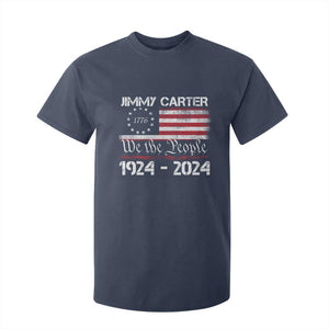 39th President Jimmy Carter T Shirt For Kid USA Legacy We The People Betsy Ross Flag TS02 Navy Print Your Wear