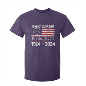 39th President Jimmy Carter T Shirt For Kid USA Legacy We The People Betsy Ross Flag TS02 Purple Print Your Wear