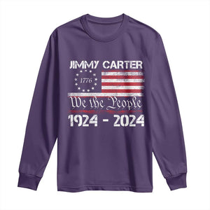 39th President Jimmy Carter Long Sleeve Shirt USA Legacy We The People Betsy Ross Flag TS02 Purple Print Your Wear