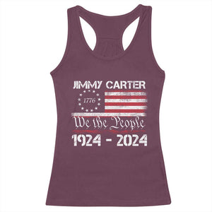 39th President Jimmy Carter Racerback Tank Top USA Legacy We The People Betsy Ross Flag TS02 Maroon Print Your Wear