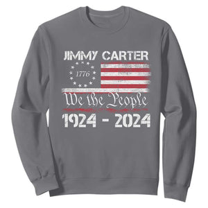 39th President Jimmy Carter Sweatshirt USA Legacy We The People Betsy Ross Flag TS02 Charcoal Print Your Wear