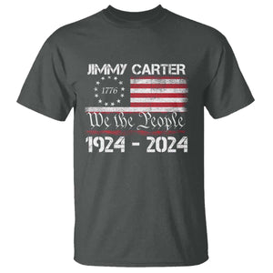 39th President Jimmy Carter T Shirt USA Legacy We The People Betsy Ross Flag TS02 Dark Heather Print Your Wear