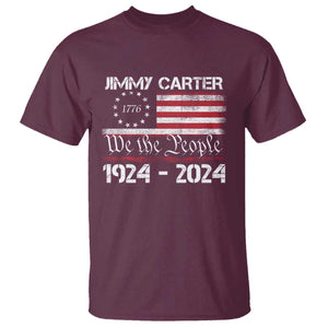 39th President Jimmy Carter T Shirt USA Legacy We The People Betsy Ross Flag TS02 Maroon Print Your Wear