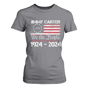 39th President Jimmy Carter T Shirt For Women USA Legacy We The People Betsy Ross Flag TS02 Charcoal Print Your Wear