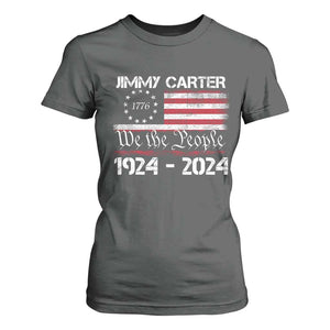 39th President Jimmy Carter T Shirt For Women USA Legacy We The People Betsy Ross Flag TS02 Dark Heather Print Your Wear