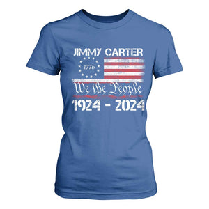 39th President Jimmy Carter T Shirt For Women USA Legacy We The People Betsy Ross Flag TS02 Royal Blue Print Your Wear