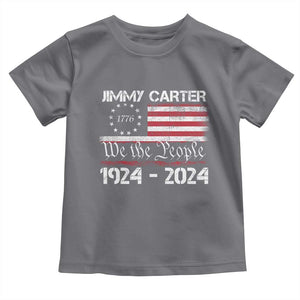 39th President Jimmy Carter Toddler T Shirt USA Legacy We The People Betsy Ross Flag TS02 Charcoal Print Your Wear