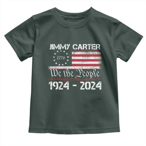 39th President Jimmy Carter Toddler T Shirt USA Legacy We The People Betsy Ross Flag TS02 Dark Forest Green Print Your Wear