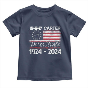 39th President Jimmy Carter Toddler T Shirt USA Legacy We The People Betsy Ross Flag TS02 Navy Print Your Wear