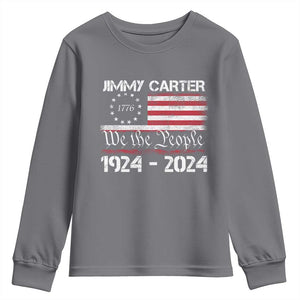 39th President Jimmy Carter Youth Sweatshirt USA Legacy We The People Betsy Ross Flag TS02 Charcoal Print Your Wear