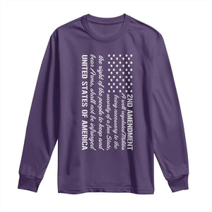 2nd Amendment American Flag Long Sleeve Shirt Patriotic Right to Bear Arms USA Patriot TS02 Purple Print Your Wear