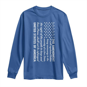 2nd Amendment American Flag Long Sleeve Shirt Patriotic Right to Bear Arms USA Patriot TS02 Royal Blue Print Your Wear