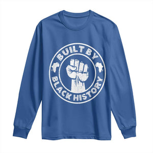 Built By Black History Long Sleeve Shirt African American Pride TS02 Royal Blue Print Your Wear