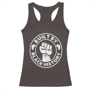 Built By Black History Racerback Tank Top African American Pride TS02 Dark Chocolate Print Your Wear