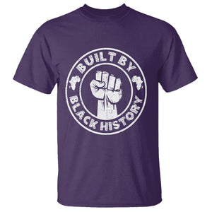 Black History Month T Shirt Built By Black History Afro Melanin TS02 Purple Printyourwear