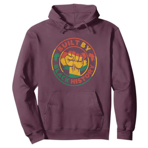 Black History Month Hoodie Built By Black History Afro Melanin TS02 Maroon Printyourwear