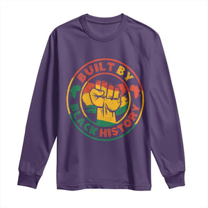 Built By Black History Long Sleeve Shirt African American Pride Raised Fist TS02 Purple Print Your Wear