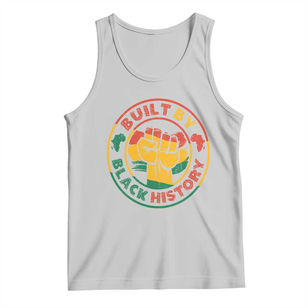 Built By Black History Tank Top African American Pride Raised Fist TS02 Ash Print Your Wear