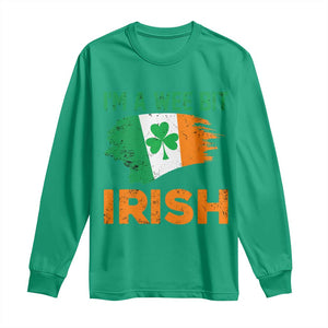 Funny St Patricks Day Long Sleeve Shirt I'm A Wee Bit Irish Leprechaun Shenanigan TS02 Irish Green Print Your Wear