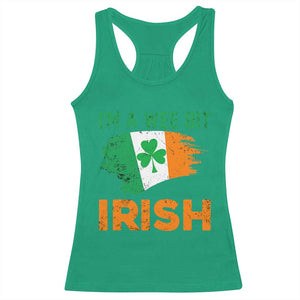 Funny St Patricks Day Racerback Tank Top I'm A Wee Bit Irish Leprechaun Shenanigan TS02 Irish Green Print Your Wear