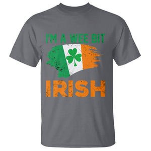Funny St. Patricks Day T Shirt I'm A Wee Bit Irish Leprechaun Shenanigan TS02 Charcoal Printyourwear