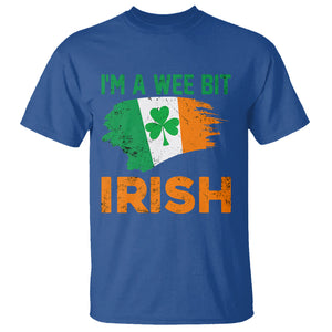 Funny St. Patricks Day T Shirt I'm A Wee Bit Irish Leprechaun Shenanigan TS02 Royal Blue Printyourwear