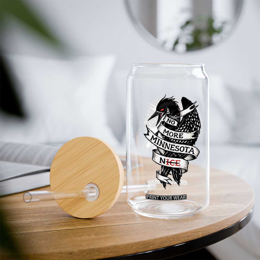 No More Minnesota Nice Loon Resistance Glass Can Ice Out Rebellion TS02 Print Your Wear