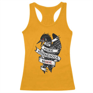 No More Minnesota Nice Loon Resistance Racerback Tank Top Ice Out Rebellion TS02 Gold Print Your Wear