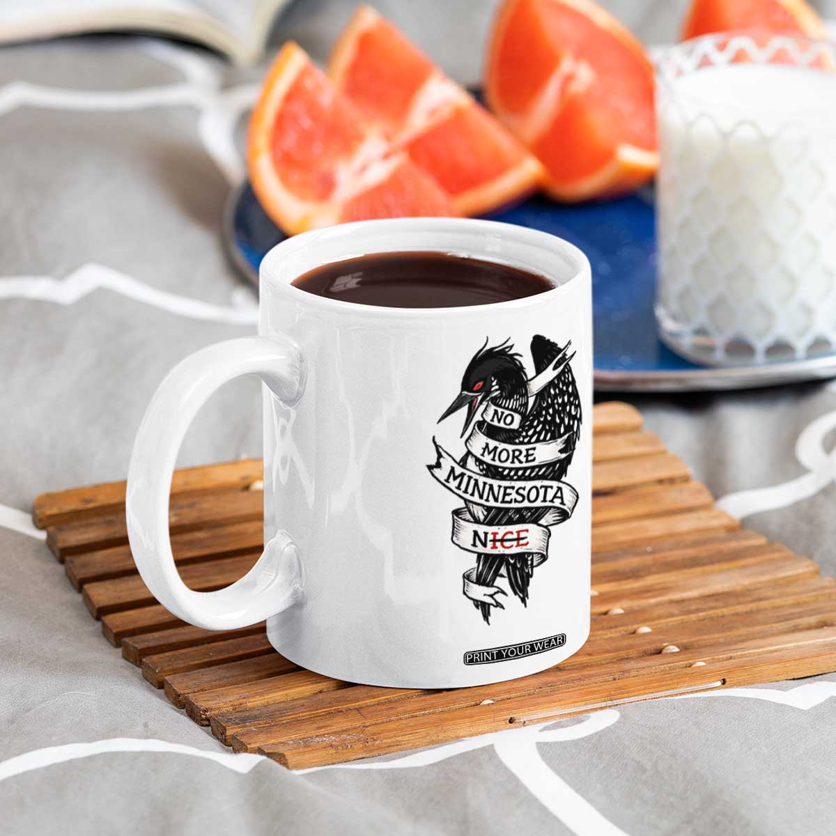 No More Minnesota Nice Loon Resistance Coffee Mug Ice Out Rebellion TS02 Print Your Wear