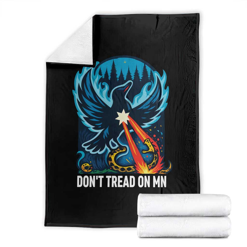 Don’t Tread on MN Minnesota Throw Blanket Rebel Loon Ice Out Resistance TS02 Black Print Your Wear