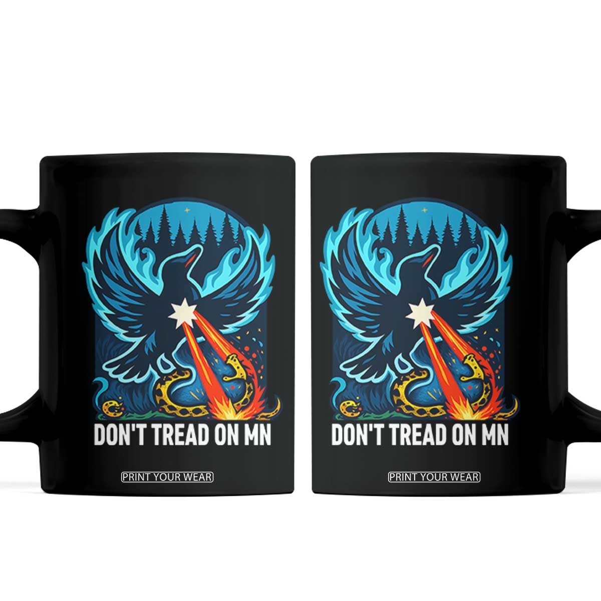 Don’t Tread on MN Minnesota Coffee Mug Rebel Loon Ice Out Resistance TS02 Black Print Your Wear