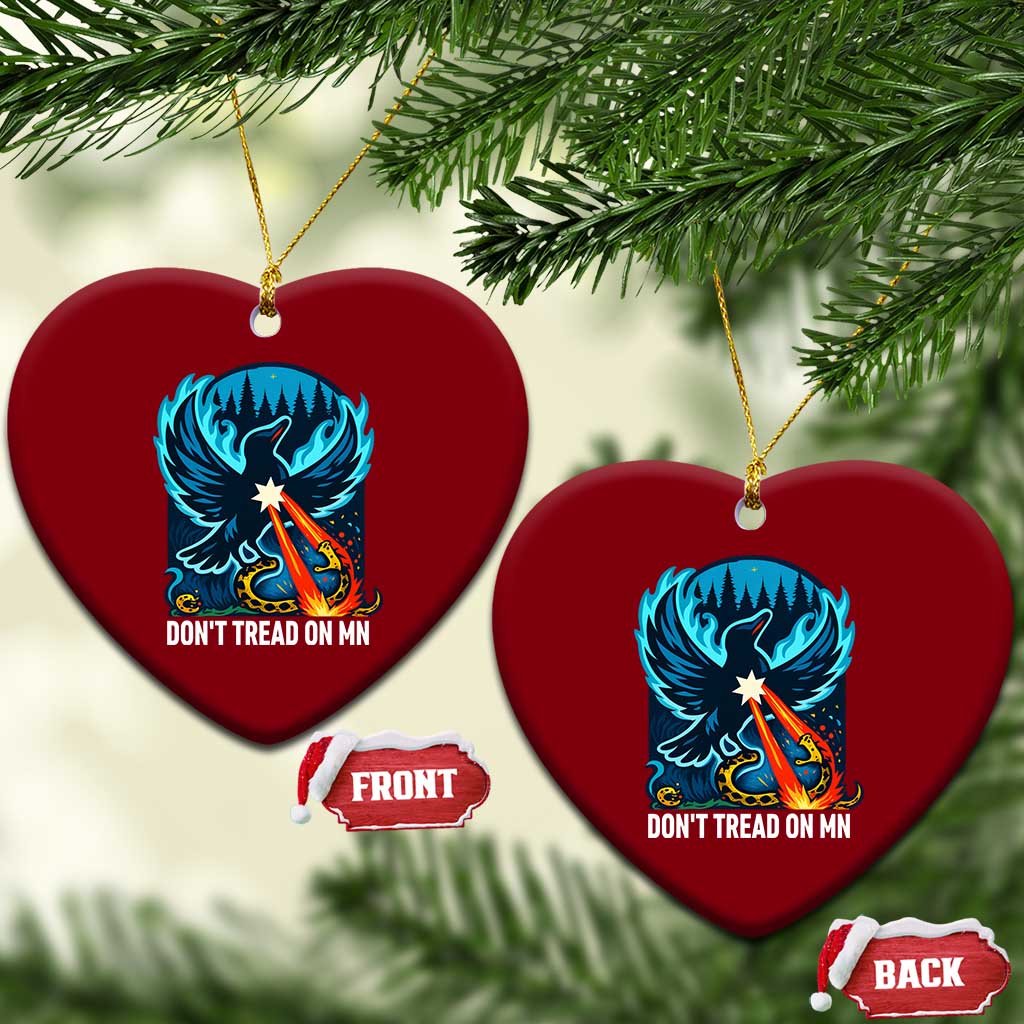 Don’t Tread on MN Minnesota Ceramic Ornament Rebel Loon Ice Out Resistance TS02 Print Your Wear
