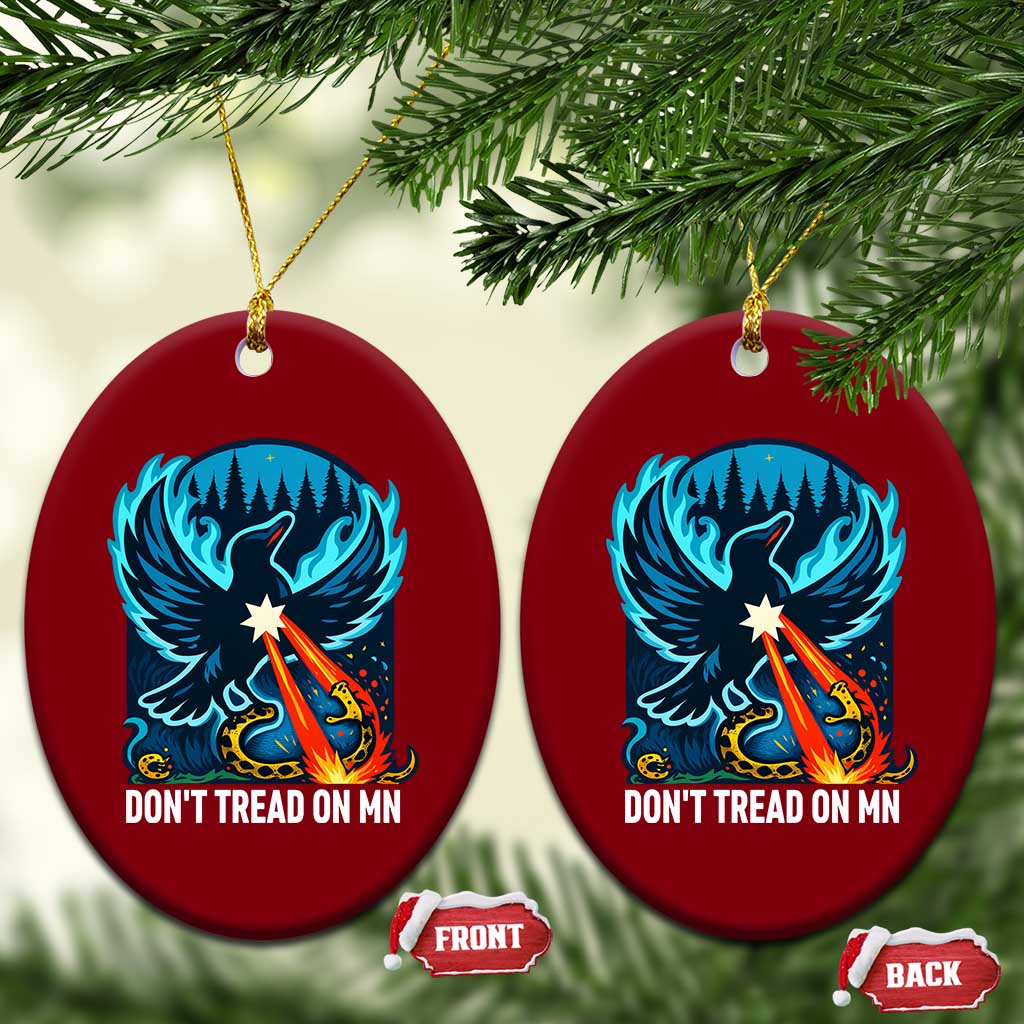 Don’t Tread on MN Minnesota Ceramic Ornament Rebel Loon Ice Out Resistance TS02 Print Your Wear