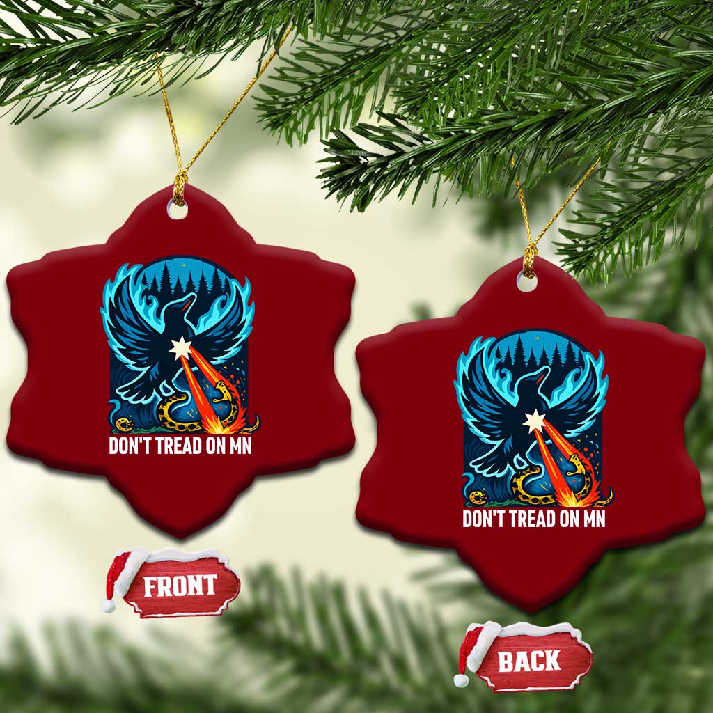 Don’t Tread on MN Minnesota Ceramic Ornament Rebel Loon Ice Out Resistance TS02 Print Your Wear