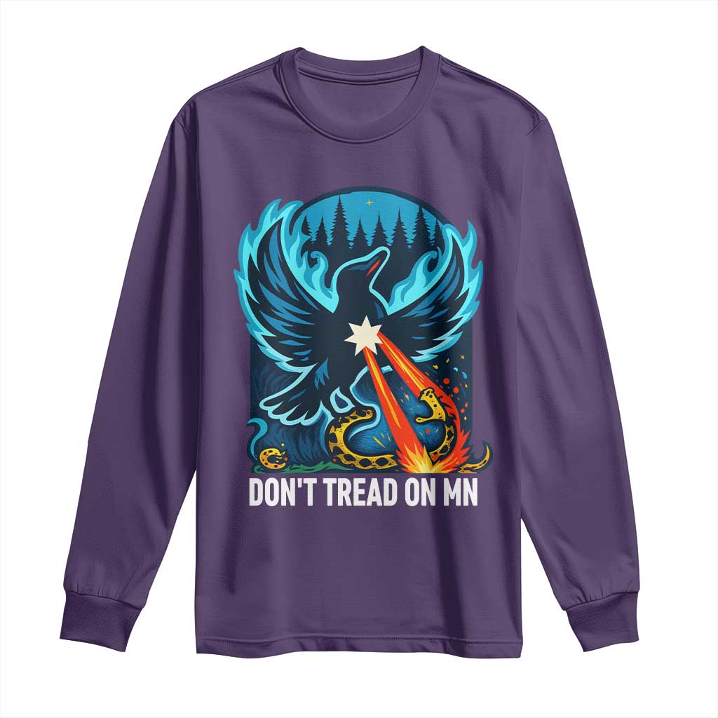 Don’t Tread on MN Minnesota Long Sleeve Shirt Rebel Loon Ice Out Resistance TS02 Purple Print Your Wear